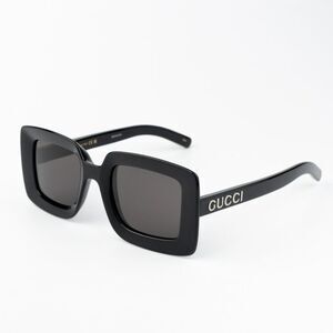 NEW Gucci GG1718S 001 Black Grey Women Square Sunglasses GG 1718S